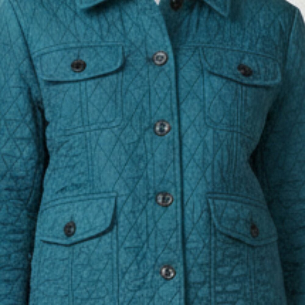 Coldwater Creek Crinkle Diamond Quilted Jacket - Picture 11 of 16